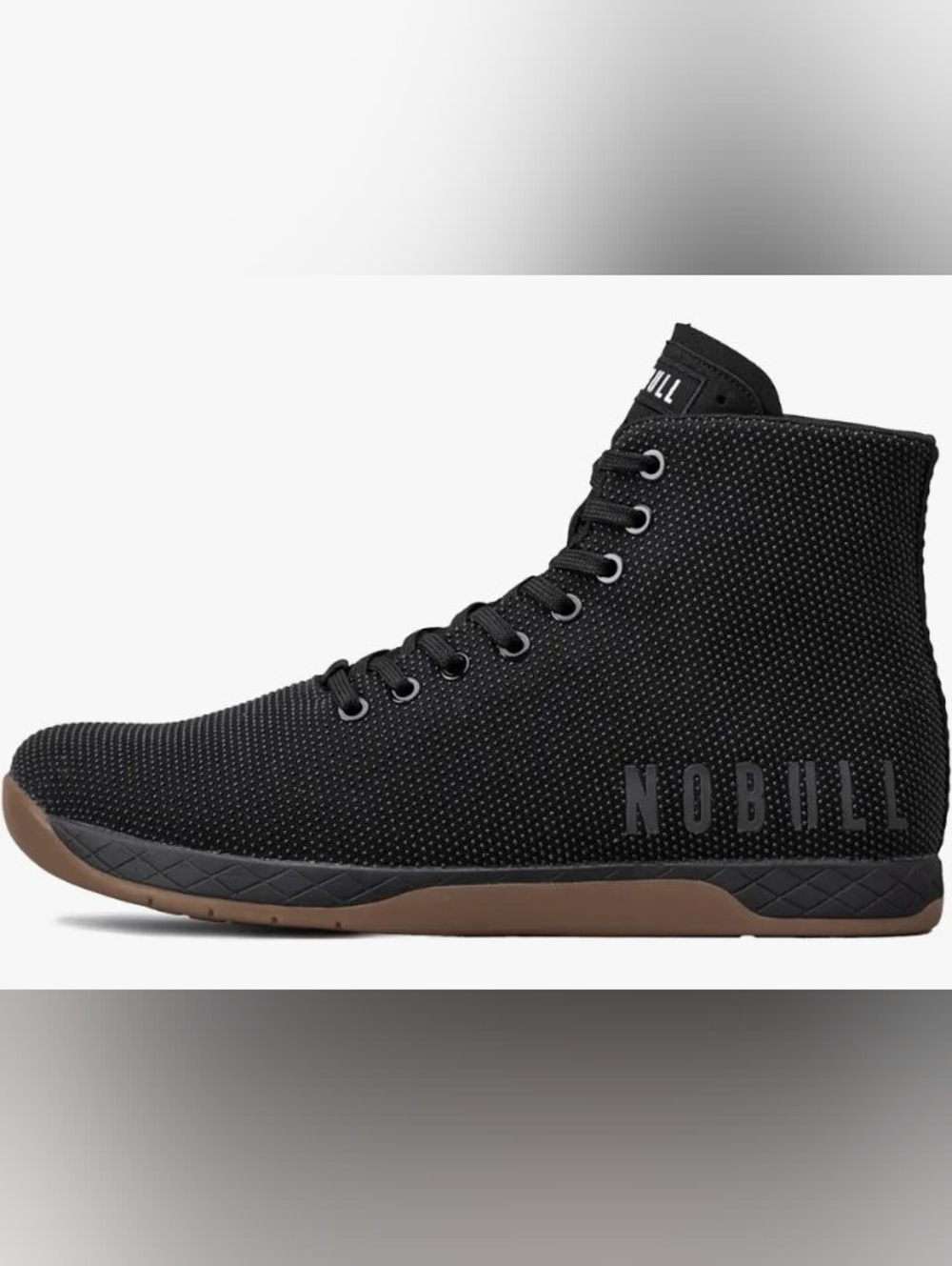 No Bull #1 Men's Black High-Top Sneakers with Gum Sole